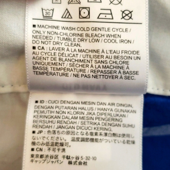 Old Navy Blue Striped 100% Cotton Shorts Size 16 - Picture 9 of 11